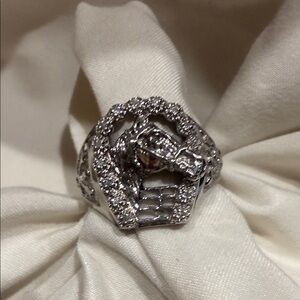 Men's 10k white gold and Diamond Vellmar ring